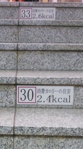 東京　階段　消費カロリー表示